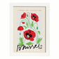 Lamina artistica decorativa con ilustración de Exposición de arte floral Bruselas-Artwork-Nacnic-A4-Marco Blanco-Nacnic Estudio SL