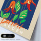 Lamina artistica decorativa con ilustración de Exposición de arte floral Detroit-Artwork-Nacnic-Nacnic Estudio SL