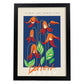Lamina artistica decorativa con ilustración de Exposición de arte floral Detroit-Artwork-Nacnic-A3-Marco Negro-Nacnic Estudio SL
