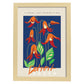 Lamina artistica decorativa con ilustración de Exposición de arte floral Detroit-Artwork-Nacnic-A4-Marco Madera clara-Nacnic Estudio SL