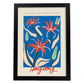 Lamina artistica decorativa con ilustración de Exposición de arte floral Hong Kong-Artwork-Nacnic-A4-Marco Negro-Nacnic Estudio SL