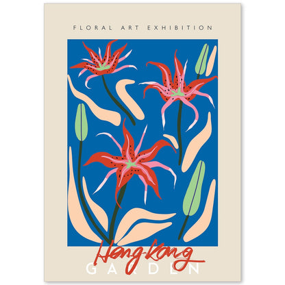 Lamina artistica decorativa con ilustración de Exposición de arte floral Hong Kong-Artwork-Nacnic-A4-Sin marco-Nacnic Estudio SL