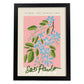 Lamina artistica decorativa con ilustración de Exposición de arte floral Paulo-Artwork-Nacnic-A3-Marco Negro-Nacnic Estudio SL