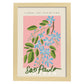 Lamina artistica decorativa con ilustración de Exposición de arte floral Paulo-Artwork-Nacnic-A4-Marco Madera clara-Nacnic Estudio SL