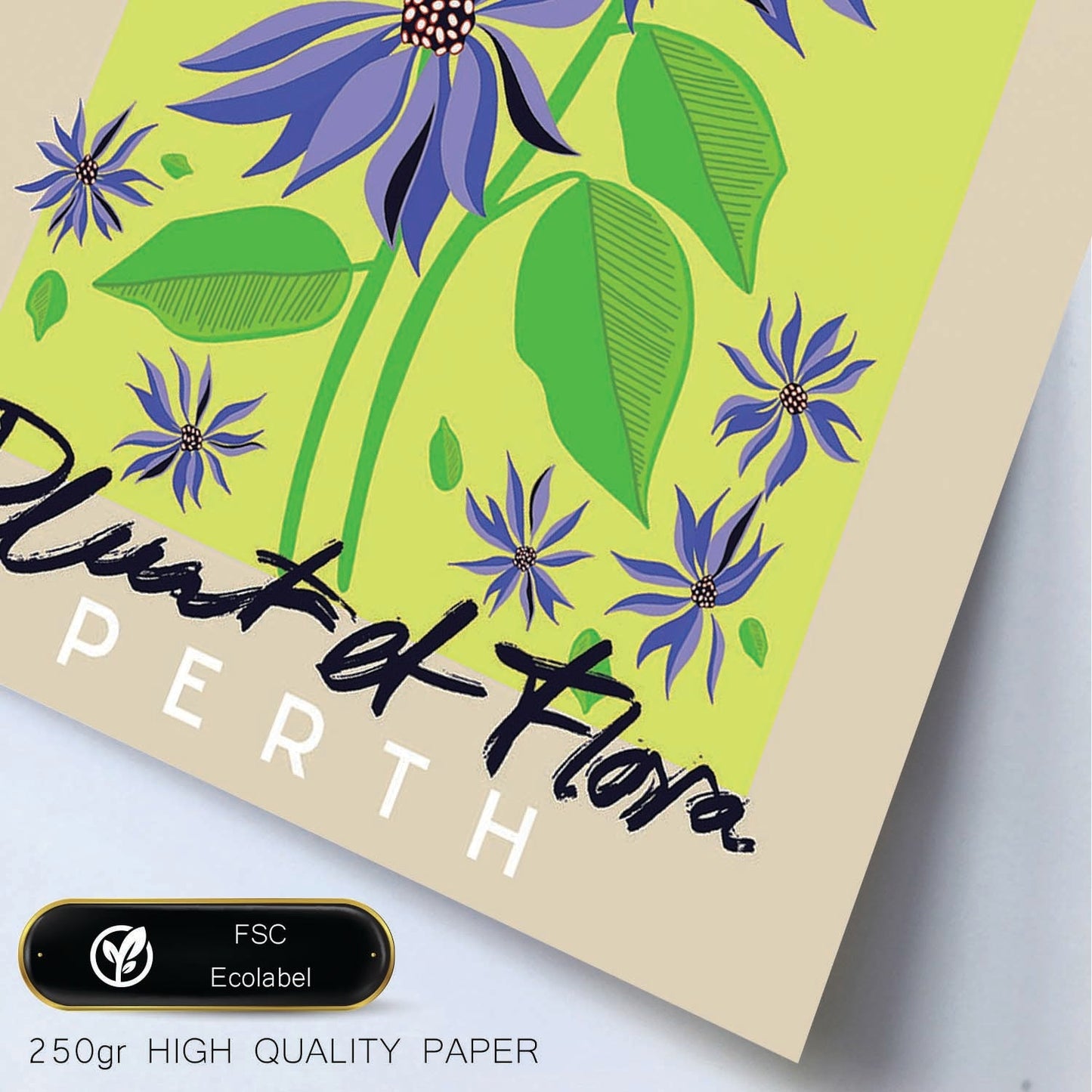 Lamina artistica decorativa con ilustración de Exposición de arte floral Perth-Artwork-Nacnic-Nacnic Estudio SL