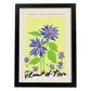 Lamina artistica decorativa con ilustración de Exposición de arte floral Perth-Artwork-Nacnic-A4-Marco Negro-Nacnic Estudio SL