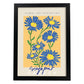 Lamina artistica decorativa con ilustración de Exposición de arte floral Singapur-Artwork-Nacnic-A4-Marco Negro-Nacnic Estudio SL