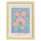 Lamina artistica decorativa con ilustración de Exposición de arte floral Tokyo-Artwork-Nacnic-A4-Marco Madera clara-Nacnic Estudio SL