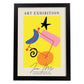 Lamina artistica decorativa con ilustración de Exposición Joan Miro 1 estilo Surrealista-Artwork-Nacnic-A4-Marco Negro-Nacnic Estudio SL