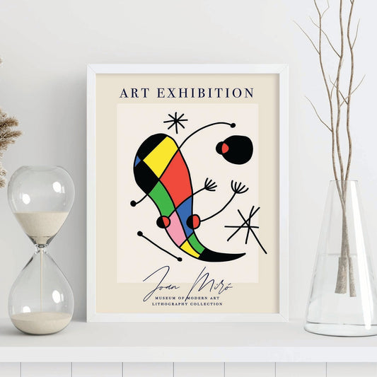 Lamina artistica decorativa con ilustración de Exposición Joan Miro 10 estilo Surrealista-Artwork-Nacnic-Nacnic Estudio SL