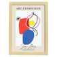 Lamina artistica decorativa con ilustración de Exposición Joan Miro 2 estilo Surrealista-Artwork-Nacnic-A3-Marco Madera clara-Nacnic Estudio SL