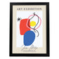 Lamina artistica decorativa con ilustración de Exposición Joan Miro 2 estilo Surrealista-Artwork-Nacnic-A3-Marco Negro-Nacnic Estudio SL