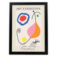 Lamina artistica decorativa con ilustración de Exposición Joan Miro 7 estilo Surrealista-Artwork-Nacnic-A3-Marco Negro-Nacnic Estudio SL