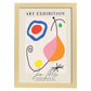 Lamina artistica decorativa con ilustración de Exposición Joan Miro 7 estilo Surrealista-Artwork-Nacnic-A4-Marco Madera clara-Nacnic Estudio SL
