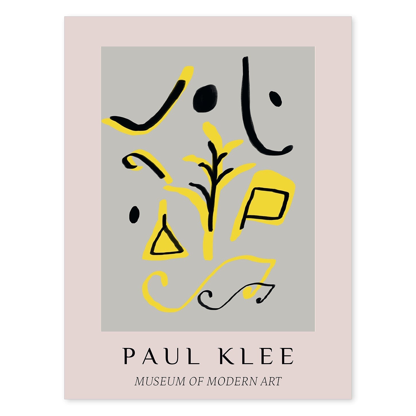 Lamina artistica decorativa con ilustración de Exposición Klee 7 estilo Expresionista-Artwork-Nacnic-A4-Sin marco-Nacnic Estudio SL
