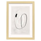 Lamina artistica decorativa con ilustración de Exposición Kline 10 estilo Abstracto-Artwork-Nacnic-A3-Marco Madera clara-Nacnic Estudio SL
