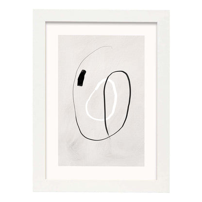 Lamina artistica decorativa con ilustración de Exposición Kline 10 estilo Abstracto-Artwork-Nacnic-A4-Marco Blanco-Nacnic Estudio SL