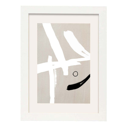 Lamina artistica decorativa con ilustración de Exposición Kline 11 estilo Abstracto-Artwork-Nacnic-A4-Marco Blanco-Nacnic Estudio SL