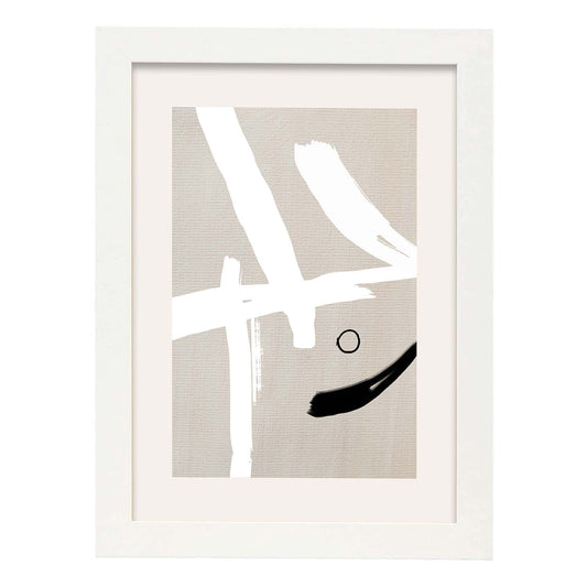 Lamina artistica decorativa con ilustración de Exposición Kline 11 estilo Abstracto-Artwork-Nacnic-A4-Marco Blanco-Nacnic Estudio SL