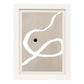 Lamina artistica decorativa con ilustración de Exposición Kline 14 estilo Abstracto-Artwork-Nacnic-A3-Marco Blanco-Nacnic Estudio SL