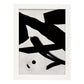 Lamina artistica decorativa con ilustración de Exposición Kline 3 estilo Abstracto-Artwork-Nacnic-A3-Marco Blanco-Nacnic Estudio SL
