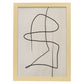 Lamina artistica decorativa con ilustración de Exposición Kline 5 estilo Abstracto-Artwork-Nacnic-A3-Marco Madera clara-Nacnic Estudio SL