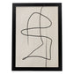 Lamina artistica decorativa con ilustración de Exposición Kline 5 estilo Abstracto-Artwork-Nacnic-A3-Marco Negro-Nacnic Estudio SL