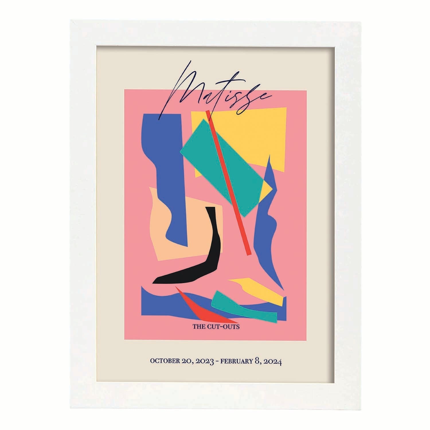 Lamina artistica decorativa con ilustración de Exposición Matisse 11 estilo fauvista-Artwork-Nacnic-A3-Marco Blanco-Nacnic Estudio SL