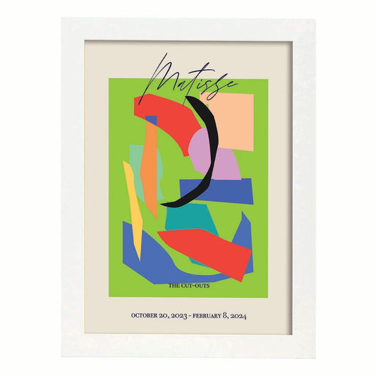 Lamina artistica decorativa con ilustración de Exposición Matisse 12 estilo fauvista-Artwork-Nacnic-A4-Marco Blanco-Nacnic Estudio SL