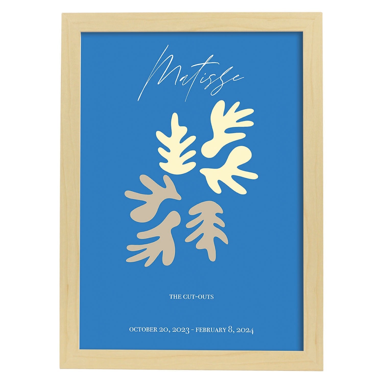 Lamina artistica decorativa con ilustración de Exposición Matisse 6 estilo fauvista-Artwork-Nacnic-A3-Marco Madera clara-Nacnic Estudio SL