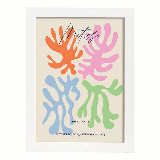 Lamina artistica decorativa con ilustración de Exposición Matisse 7 estilo fauvista-Artwork-Nacnic-A4-Marco Blanco-Nacnic Estudio SL