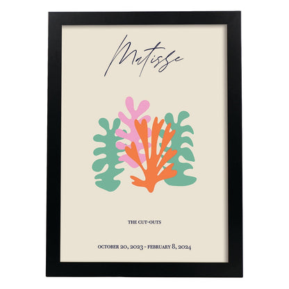 Lamina artistica decorativa con ilustración de Exposición Matisse 9 estilo fauvista-Artwork-Nacnic-A4-Marco Negro-Nacnic Estudio SL