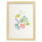 Lamina artistica decorativa con ilustración de Exposición Picasso 5-Artwork-Nacnic-A3-Marco Madera clara-Nacnic Estudio SL