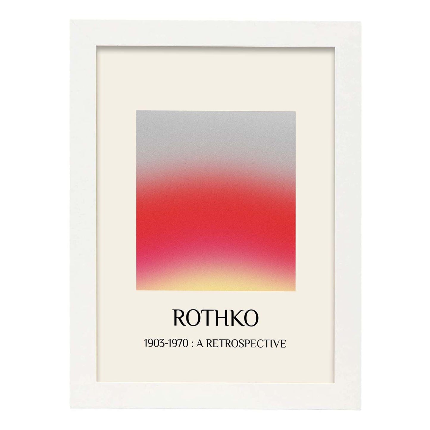 Lamina artistica decorativa con ilustración de Exposición Rothko 5 estilo expresionismo abstracto-Artwork-Nacnic-A3-Marco Blanco-Nacnic Estudio SL