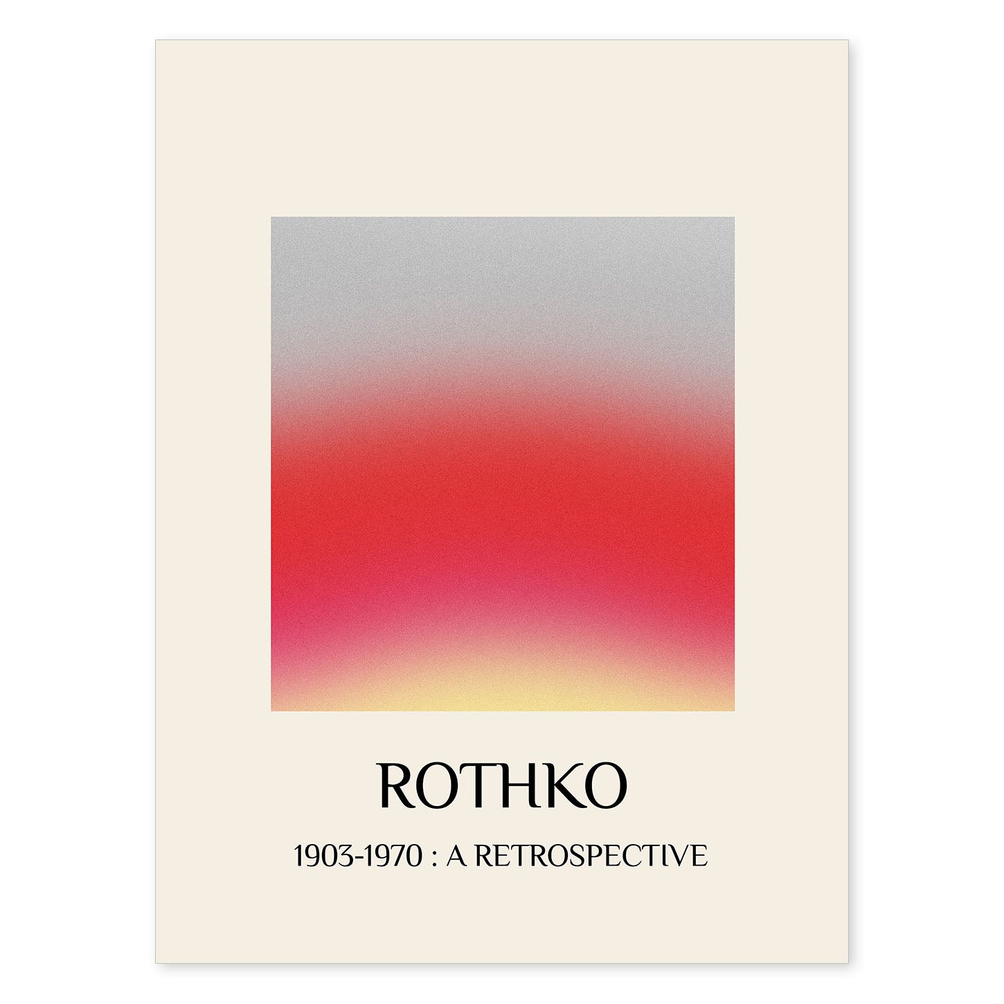 Lamina artistica decorativa con ilustración de Exposición Rothko 5 estilo expresionismo abstracto-Artwork-Nacnic-A4-Sin marco-Nacnic Estudio SL