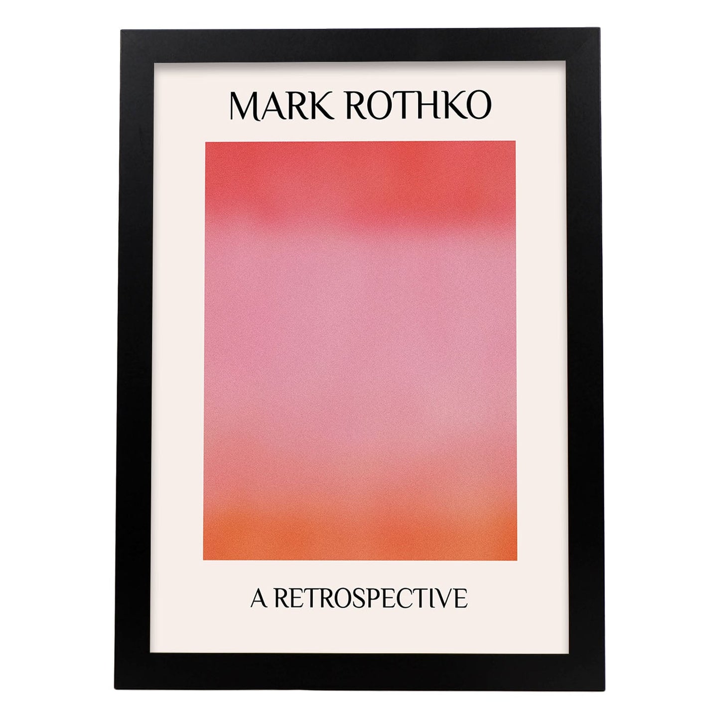 Lamina artistica decorativa con ilustración de Exposición Rothko 6 estilo expresionismo abstracto-Artwork-Nacnic-A3-Marco Negro-Nacnic Estudio SL