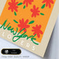 Lamina artistica decorativa con ilustración de Flor abstracta diseño de flores de Nueva York-Artwork-Nacnic-Nacnic Estudio SL