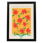 Lamina artistica decorativa con ilustración de Flor abstracta diseño de flores de Nueva York-Artwork-Nacnic-A3-Marco Negro-Nacnic Estudio SL