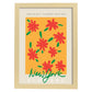 Lamina artistica decorativa con ilustración de Flor abstracta diseño de flores de Nueva York-Artwork-Nacnic-A4-Marco Madera clara-Nacnic Estudio SL