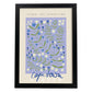 Lamina artistica decorativa con ilustración de Flora Arte Exposición Ciudad del Cabo-Artwork-Nacnic-A4-Marco Negro-Nacnic Estudio SL