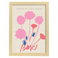 Lamina artistica decorativa con ilustración de Flores de Basilea-Artwork-Nacnic-A3-Marco Madera clara-Nacnic Estudio SL
