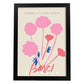Lamina artistica decorativa con ilustración de Flores de Basilea-Artwork-Nacnic-A3-Marco Negro-Nacnic Estudio SL