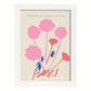 Lamina artistica decorativa con ilustración de Flores de Basilea-Artwork-Nacnic-A4-Marco Blanco-Nacnic Estudio SL