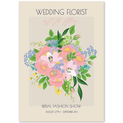 Lamina artistica decorativa con ilustración de Flores de boda 01-Artwork-Nacnic-A4-Sin marco-Nacnic Estudio SL