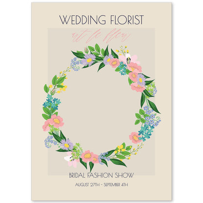 Lamina artistica decorativa con ilustración de Flores de boda 02-Artwork-Nacnic-A4-Sin marco-Nacnic Estudio SL
