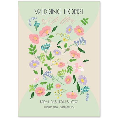 Lamina artistica decorativa con ilustración de Flores de boda 03-Artwork-Nacnic-A4-Sin marco-Nacnic Estudio SL