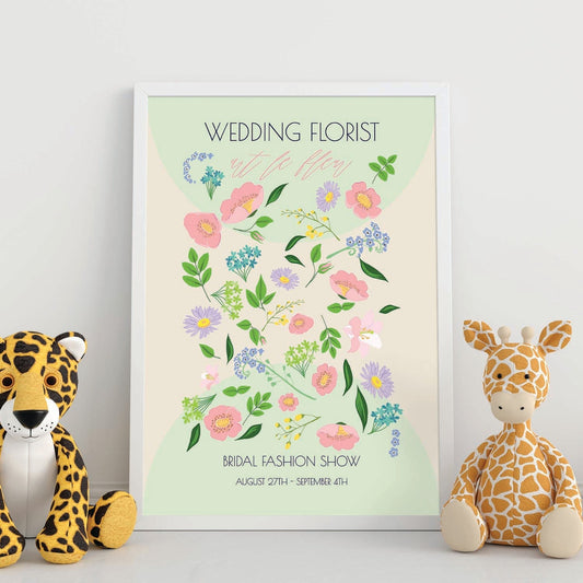 Lamina artistica decorativa con ilustración de Flores de boda 03-Artwork-Nacnic-Nacnic Estudio SL