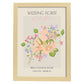 Lamina artistica decorativa con ilustración de Flores de boda 04-Artwork-Nacnic-A4-Marco Madera clara-Nacnic Estudio SL