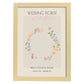 Lamina artistica decorativa con ilustración de Flores de boda 05-Artwork-Nacnic-A3-Marco Madera clara-Nacnic Estudio SL