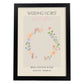 Lamina artistica decorativa con ilustración de Flores de boda 05-Artwork-Nacnic-A4-Marco Negro-Nacnic Estudio SL